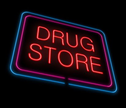 Neon Drugstore sign.