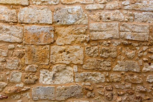 Menorca castle stonewall ashlar masonry wall texture