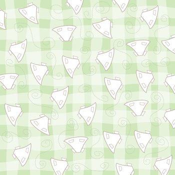 childish seamless pattern with baby dresses