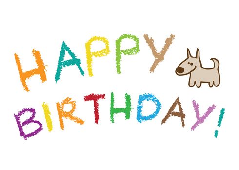 Happy Birthday Greeting Card - Vector Illustration