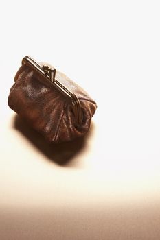 Isolated purse over colored background