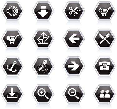 Set of social media buttons for design - vector icons