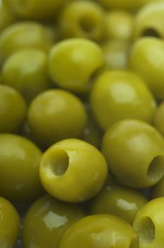 Full frame image of green olives