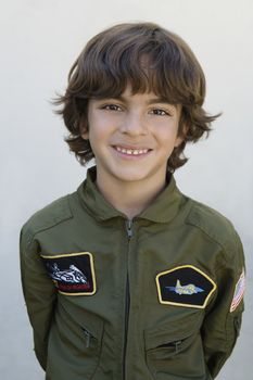 Boy Wearing Pilots Jacket