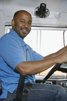 School Bus Driver in School Bus