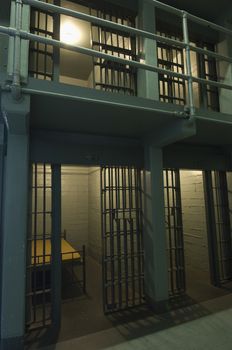 Interior of prison cell