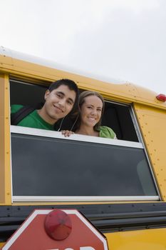High School Students on a Bus