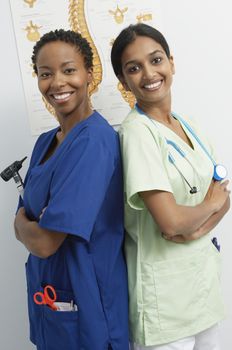 Two doctors in hospitalportrait