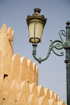 Architectural detail of Al Ain Palace Museum in Al Ain, Al Ain, Dubai, UAE