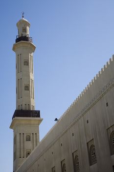 UAE Dubai The Grand Mosque and minaret in Bur Dubai