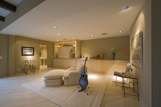 Guitar in interior of home