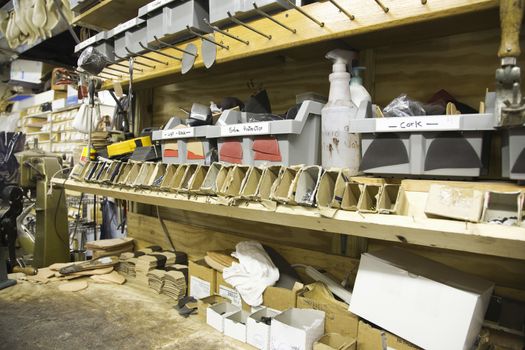 View of a traditional shoemaker workshop