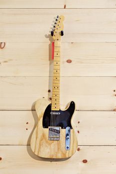 Fender birch guitar with red label
