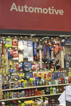 Interior view of a hardware store