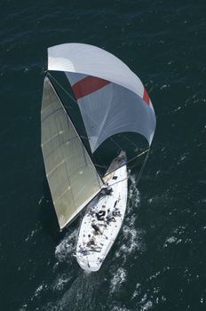 Yacht competes in team sailing event California