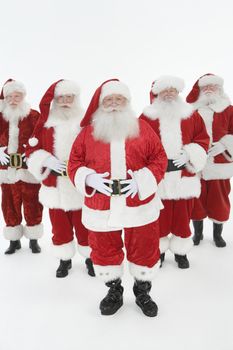 Group of men dressed as Santa Claus