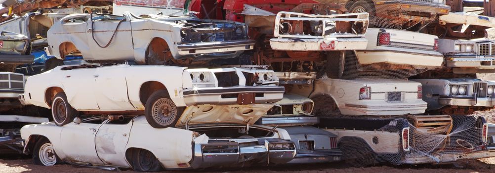 Pile of scrap cars
