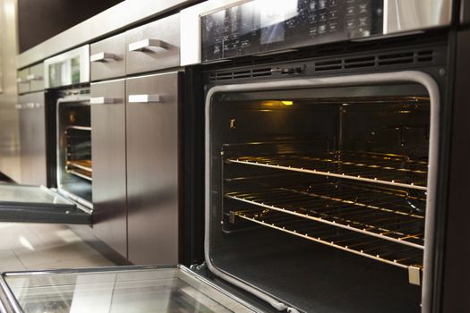 Open oven in industrial kitchen