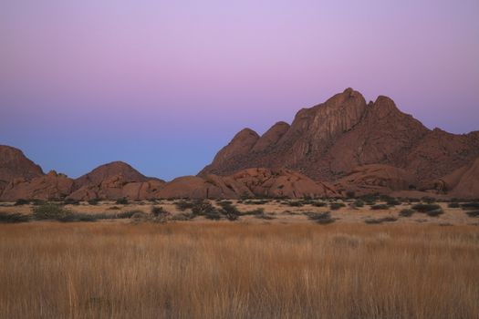 Spitzkoppe Range  Earths shadow  Namibia