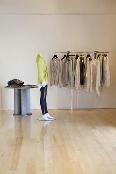 Interior of a fashionable clothes boutique