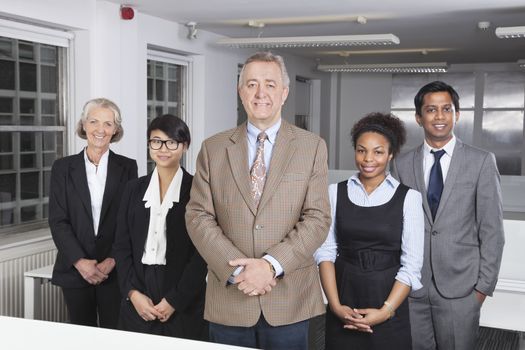 Portrait of confident multiethnic business group at office