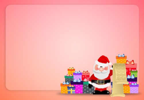 Santa with gifts