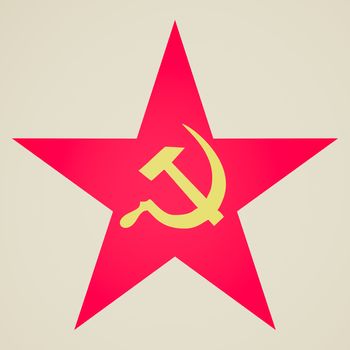 Vintage look Communist star