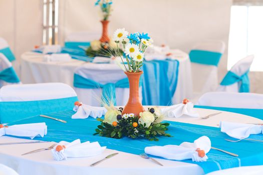 beautifully decorated banquet table