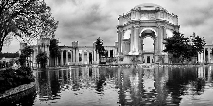 Reflection of Palace Of Fine Arts, Marina District, San Francisc