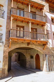 Mora de Rubielos in Teruel Aragon stonewall village