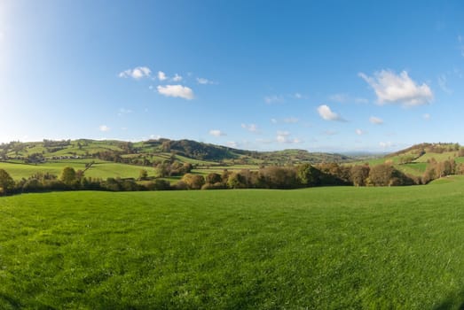 Large pastureland in Wales