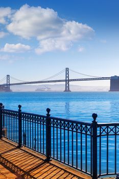 San Francisco Bay bridge from pier 7 California