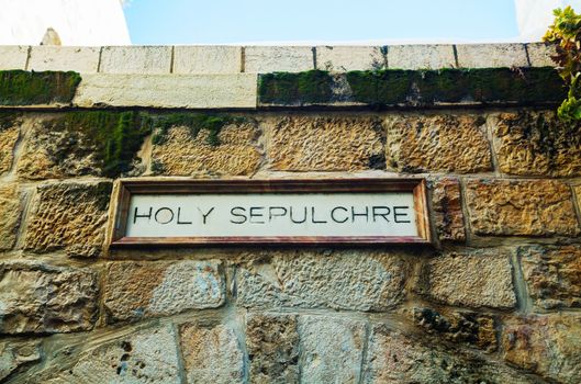 Entrance to the Church of Holy Sepulcher in Jerusalem