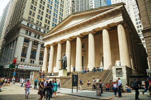 Federal Hall National Memorial at the Wall Street in New York