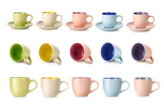 Multi-colored cups