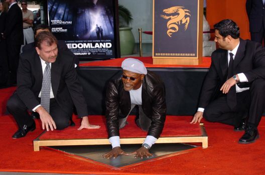 Samuel L Jackson Chinese Theatre Hand and Footprint Ceremony