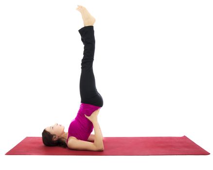 Supported Shoulder Stand Pose in Yoga