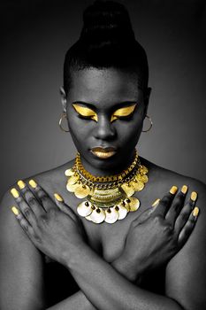 African tribal in gold