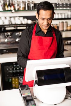 Barista staff at the cash counter