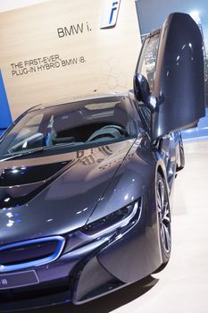 DETROIT - JANUARY 26 :The new 2015 BMW i8 Hybrid at The North Am