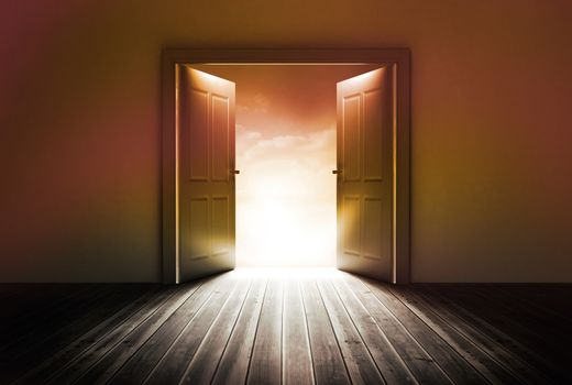 Door revealing bright light