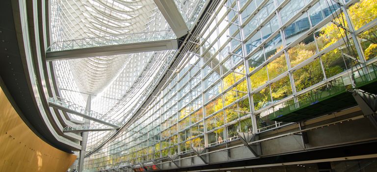 Futuristic Architecture Interior of Tokyo International Forum