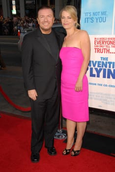 Ricky Gervais and Jane Fallon
at the US Premiere of 'The Invention of Lying'. Grauman's Chinese Theatre, Hollywood, CA. 09-21-09/ImageCollect