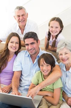 Loving multigeneration family spending leisure time
