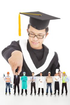 Graduation student choose his career in the future