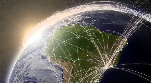 Network over South America