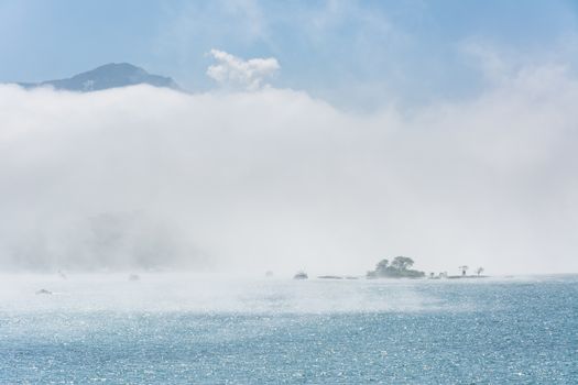 Lalu Island in the mist