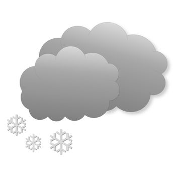 Snowing day as weather icon