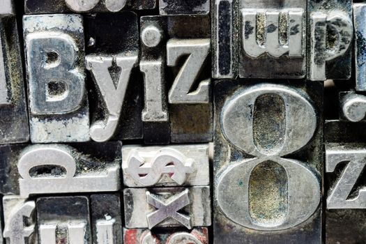 Metal Type Printing Press Typeset Obsolete Typography Text Letter