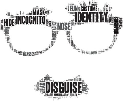 disguise vector tag cloud illustration